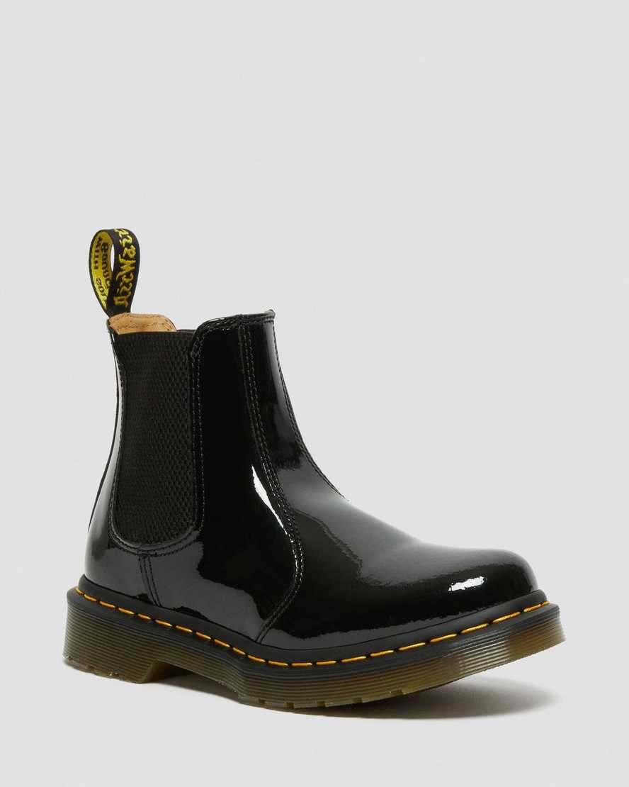 Dr. Martens 2976 Patent Lær Chelsea Støvler Dame Svart [1735YDBIT]